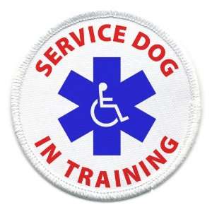  SERVICE DOG IN TRAINING Medical Symbol 4 inch Sew on Patch 