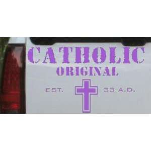 Purple 36in X 20.2in    Catholic Original Est. 33 A.D. Christian Car 