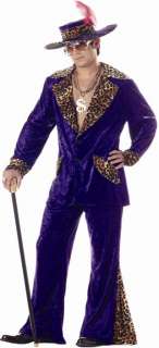 Mens Purple 70s Pimp Costume Sugar Daddy Outfit +Hat 019519202065 