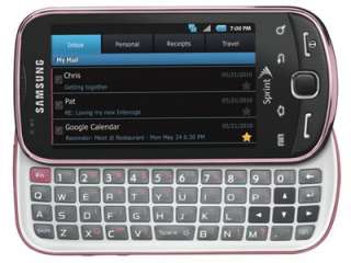The Samsung Intercept features a 3 inch touchscreen display, full 