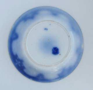 Pekin, Staffordshire Pottery, 8.25 Flow Blue Plate +  