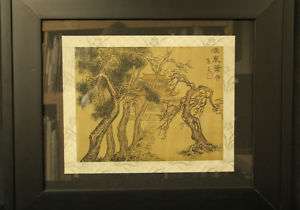 ORIGINAL Hokusai Esque ASIAN Cloth PAINTING Chinese  