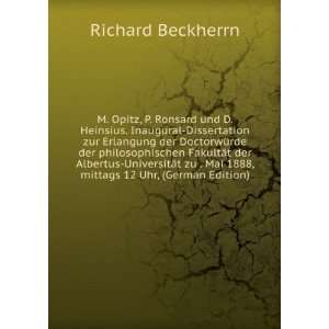   mittags 12 Uhr, (German Edition) Richard Beckherrn  Books