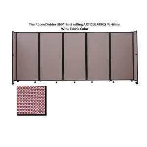 Room Divider 360 Portable Partition, Wine Fabric   610 high x 14 
