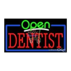 Dentist Neon Sign 20 inch tall x 37 inch wide x 3.5 inch deep outdoor 