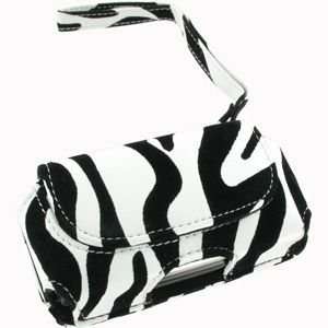 Sanyo SCP 3810 White Zebra w/Black Velvet Stripes Horizontal Leather 