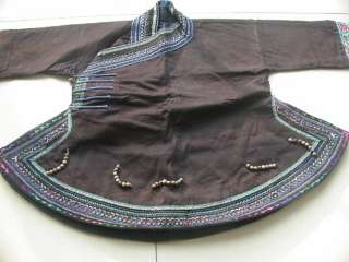 Chinese Zhuang peoples old Embroidery Costume Jacket  