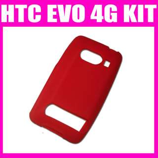 HTC EVO 4G Extended Battery Silicone Case Skin   Red  