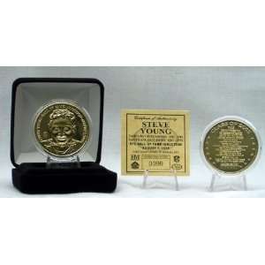  Steve Young 24KT Gold Hall Of Fame Induction Coin Sports 
