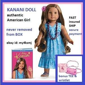 American Girl KANANI DOLL + BONUS DOLL TEE + GIRL WRISTLET + book NEW 