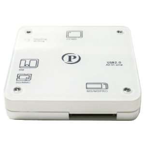  Princeton All In One USB 2.0 Memory Card Reader CF/SD/MS 