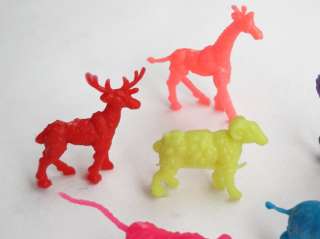 20 X MINI Retro Plastic Toys Mix Animal Wild Figure C  