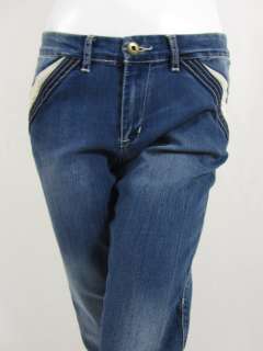 Blank NYC womens gravel blue cropped skinny leg med rise jeans 29 $85 