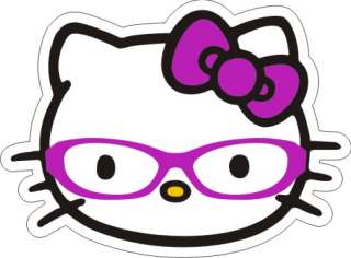 Hello Kitty (Nerd / Glasses) Sticker   3.5 x 4.75  