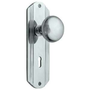   Chrome Deco Privacy Mortise Lock from the Deco Series with New Yor