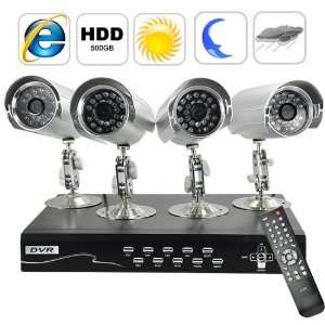  Security Camera + DVR Kit   4 Cameras and Surveillance 