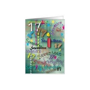    Happy Birthday to Seventeen Yr. Old, text Card Toys & Games