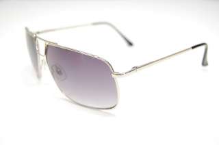 Aviator Inspired Silver Framed Unisex Sunglasses  