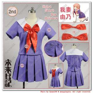 The Future Diary Mirai nikki 2nd Gasai Yuno Cosplay Costume Any Size 