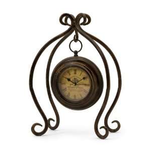  Clock with Curving Legs and Roman Numeral Face