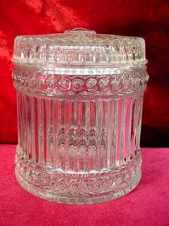 Vintage 1981 AMWAY AMERICAN FLINT GLASS JAR Lidded  