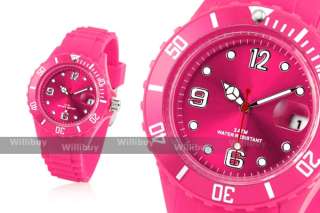 Silicon Calendar Watch Wristwatch Fashion + Ice Colorful U VS029 