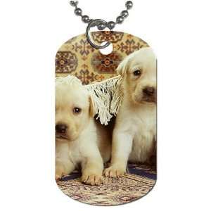  Yellow lab puppies Dog Tag with 30 chain necklace Great 