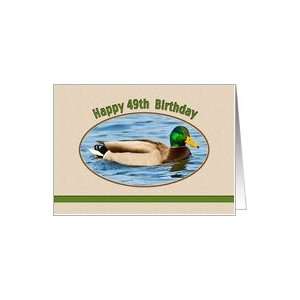  49th Birthday Card with Mallard Duck Card Toys & Games