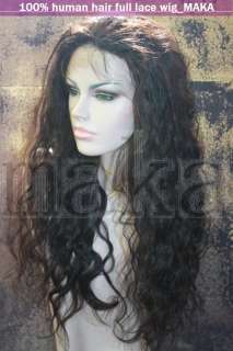 22inch Indian Remy Human Hair Full Lace Wig 1B# Natural Black Body 
