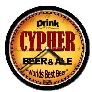  CYPHER beer and ale cerveza wall clock 