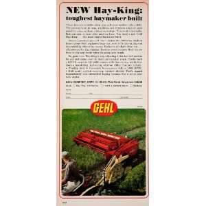  1968 Ad Gehl Hay King Tractor Accessories Parts 