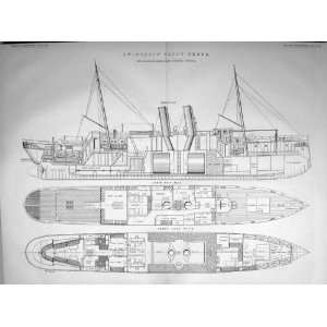  1889 Engineering Twin Screw Yacht Ship Ormea Ardrossan 