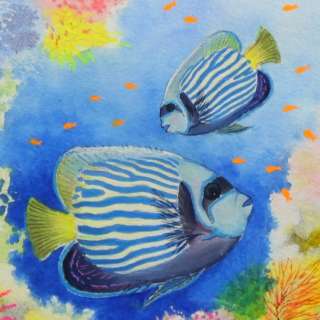 Delia Gilligan Marine Tropical Fish Signed Painting  