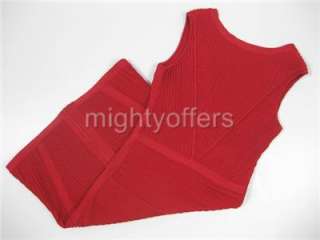 Red Zipper Party Bodycon Bandage Dress XXS XS S M L  