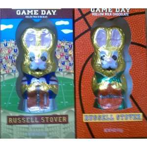 Russell Stover Milk Chocolate Game Day Easter Bunny Pack of 2 Assorted 