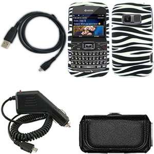 iFase Brand Kyocera Brio S3015 Combo Black/White Zebra Protective Case 
