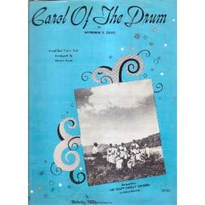  Sheet Music Carol Of The Drum The Trapp Family Singers 208 