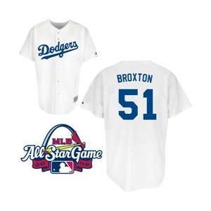  Los Angeles Dodgers Replica Jonathan Broxton Home Jersey w 