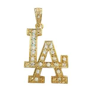   Plated Los Angeles LA Dodgers Pendant w Free Chain 