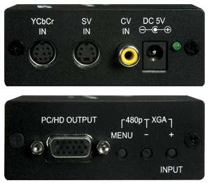 SD RCA S Video To 1080i HD Component Video VGA Scaler  