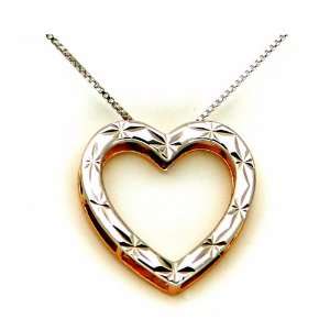  Silver Plated Heart Necklace Jewelry