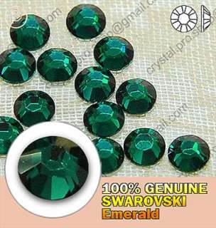   SWAROVSKI 205 Emerald ss10 Iron on 3mm Hot fix Rhinestones 10ss  