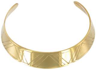 Vintage Brass Gold Tone India Collar Choker Necklace Statement  