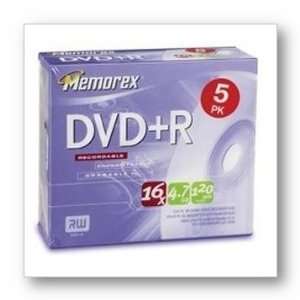  Memorex 3202 5622 5PK DVD+R 4.7GB SLIM 16X Everything 