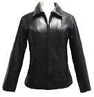 Womens Classic Lambskin Leather Jacket . Front Zip. Zip out Liner 