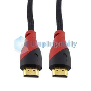 ft 2m 1080p HDMI Cable M/M Gold NEW for PS3 HDTV #4  