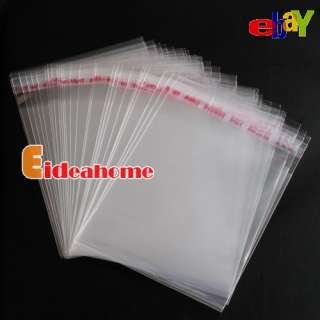 FREE SHIP Clear Adhesive Seal Plastic Packing Bags Different Size To 