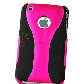 PINK 3 PIECE HARD Case Skin COVER Accessory For Apple IPHONE 3G 3GS 