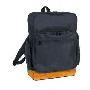  788897   16 600D Poly Backpack W/Leather Bottom   Black 