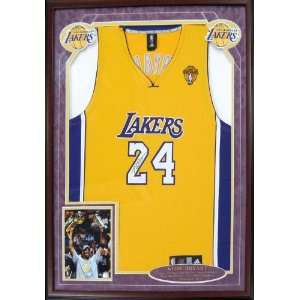 Kobe Bryant Autographed Framed 2010 NBA Finals Los Angeles Lakers Gold 